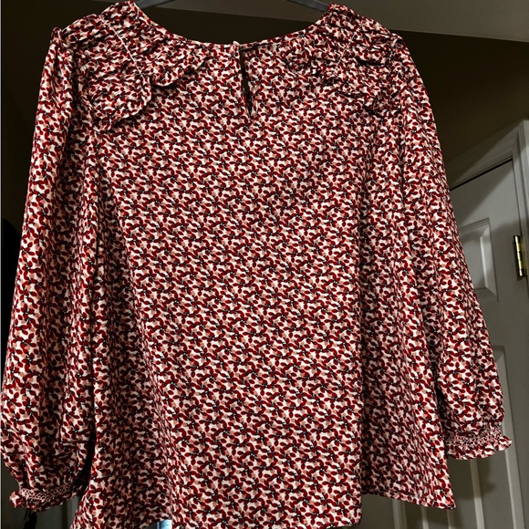 Max Studio Red Strawberry Blouse - Picture 2 of 5